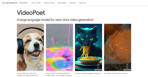 video poet|VideoPoet – Google Research.